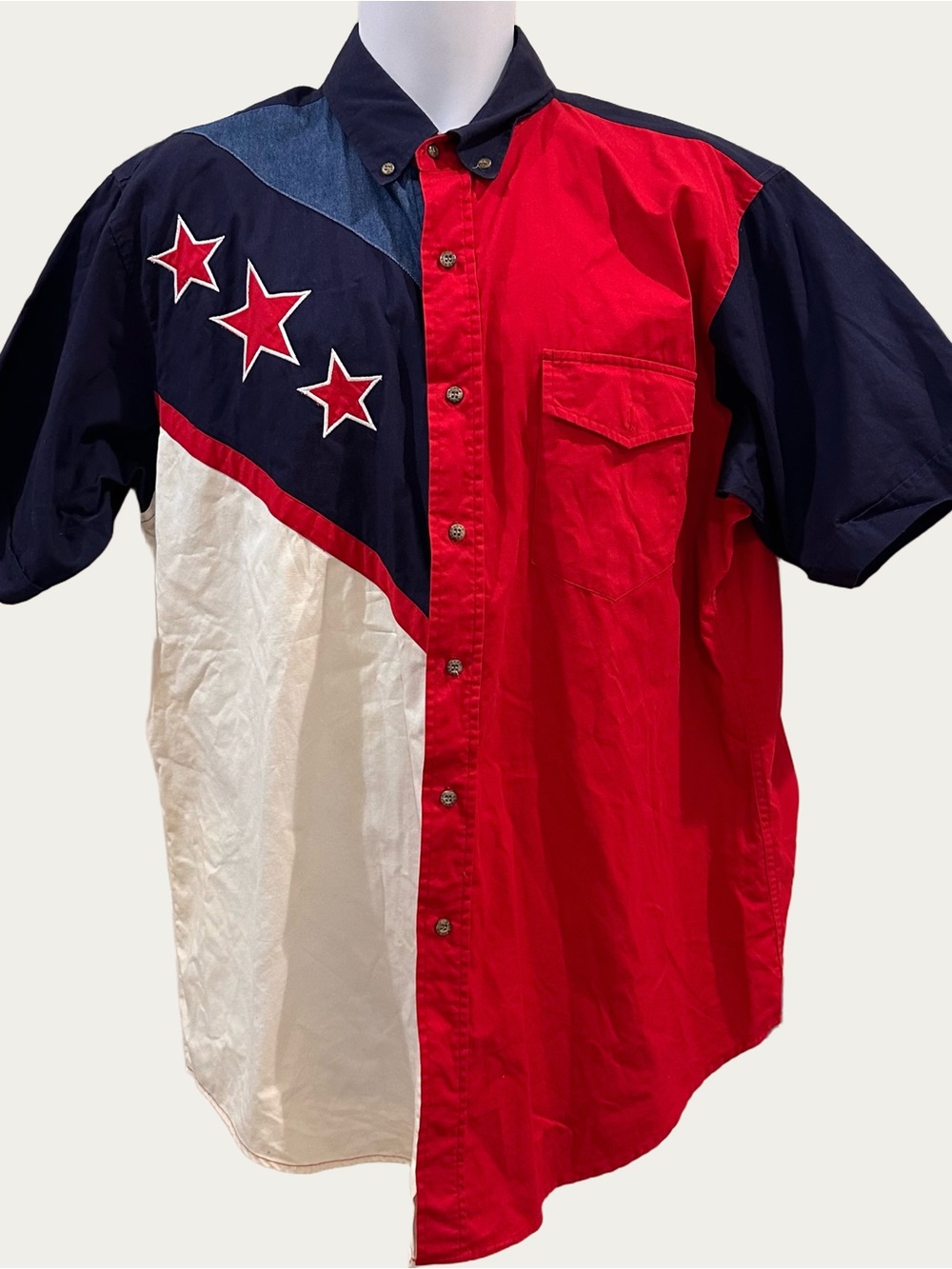 Americana Patriotic Button Down Shirt XL by Cumberland Outfitters